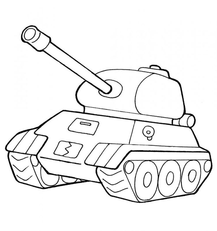 تلوين دبابة للأطفال