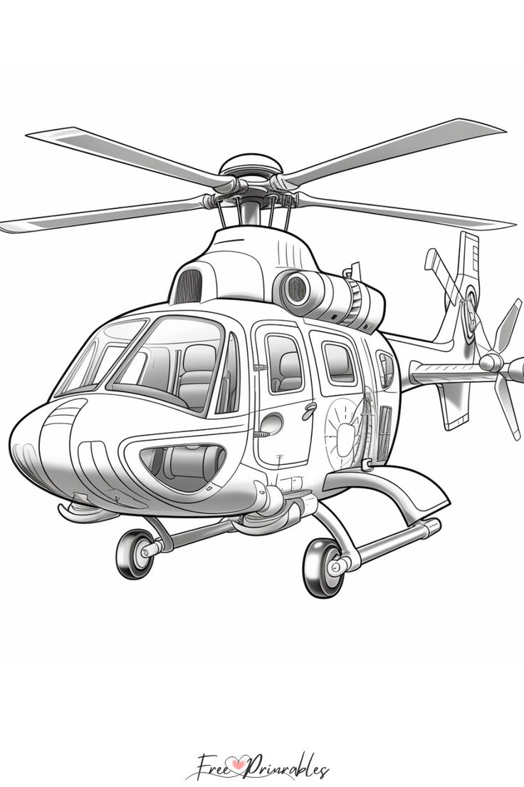 رسم طائرة هليكوبتر للأطفال