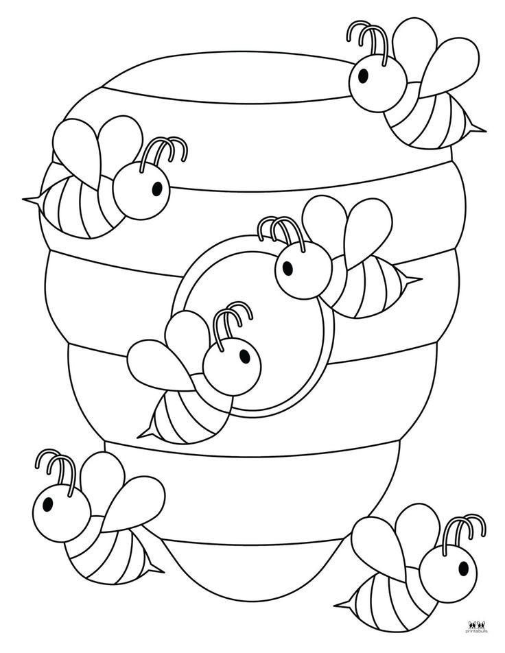 رسم نحلة على زهرة