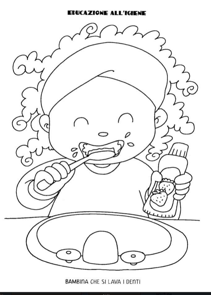 رسومات عن النظافة الشخصية للتلوين