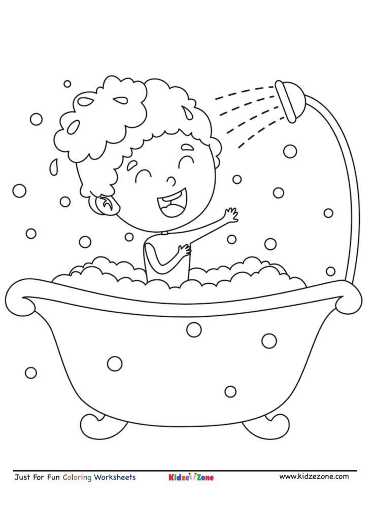 رسومات عن النظافة الشخصية للتلوين