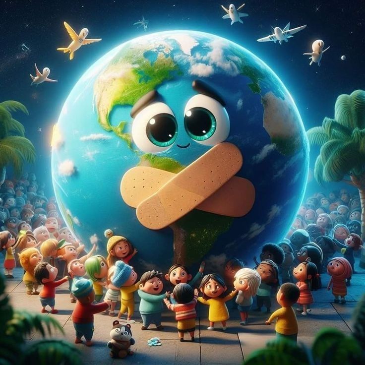 رسومات عن البيئة النظيفة والملوثة