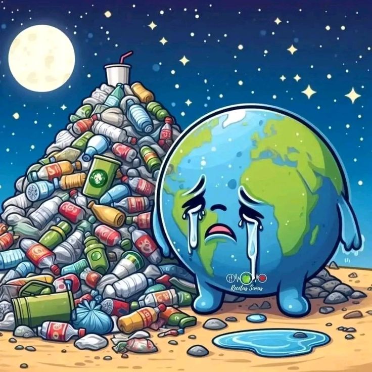 رسومات عن البيئة النظيفة والملوثة