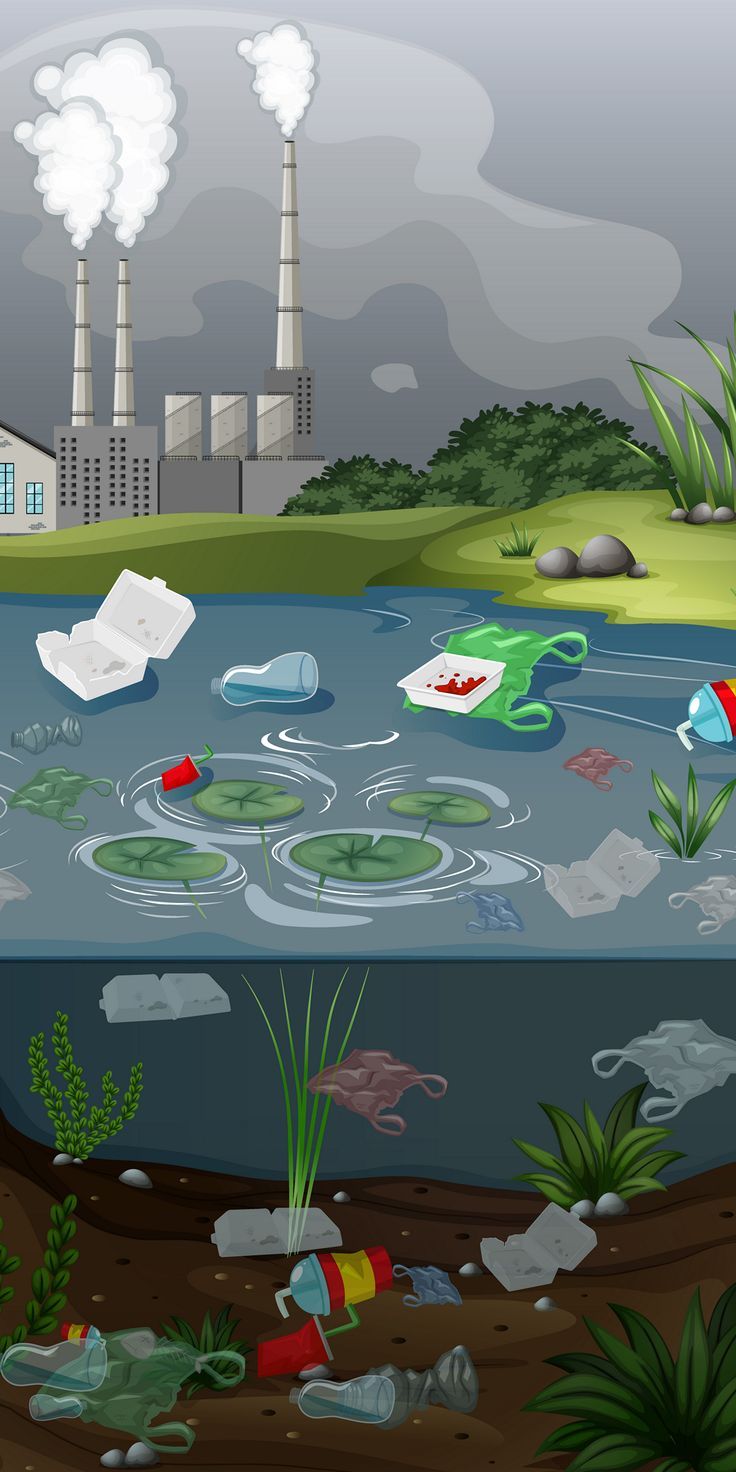 رسومات عن البيئة النظيفة والملوثة