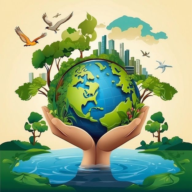 رسم عن البيئة سهلة