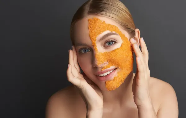 ماسك قشر البرتقال والنشا