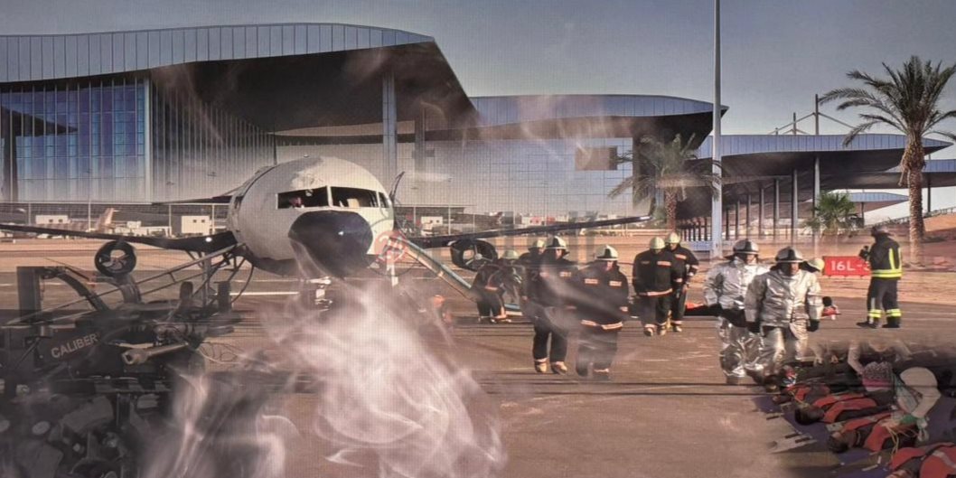 تجربة طوارئ بمطار الغردقة الدولي