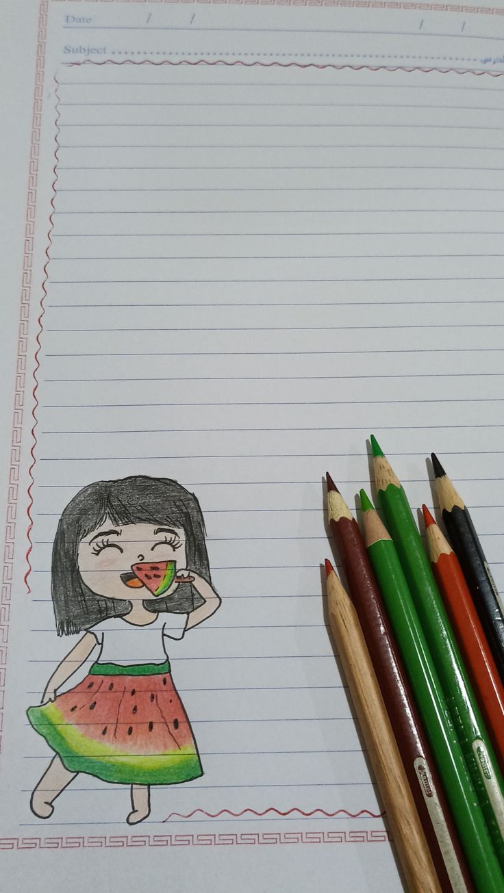 تزيين الكراسات المدرسية من الداخل