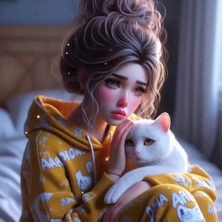 بنات حزينة وجميلة