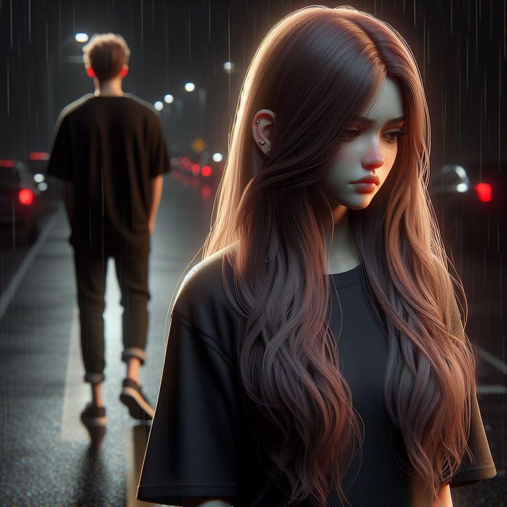 بنات حزينة وجميلة