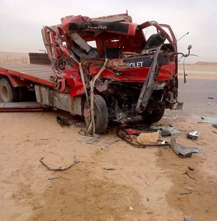 حادث تصادم سيارتين في الفيوم