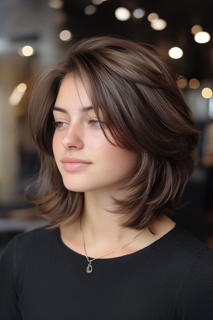 قصات شعر مدرج متوسط