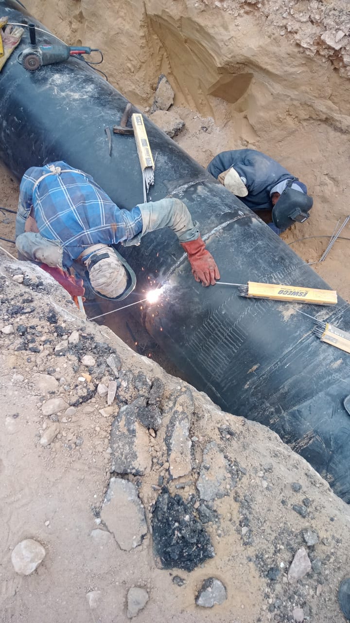 الانتهاء من أعمال إصلاح ماسورة مياه