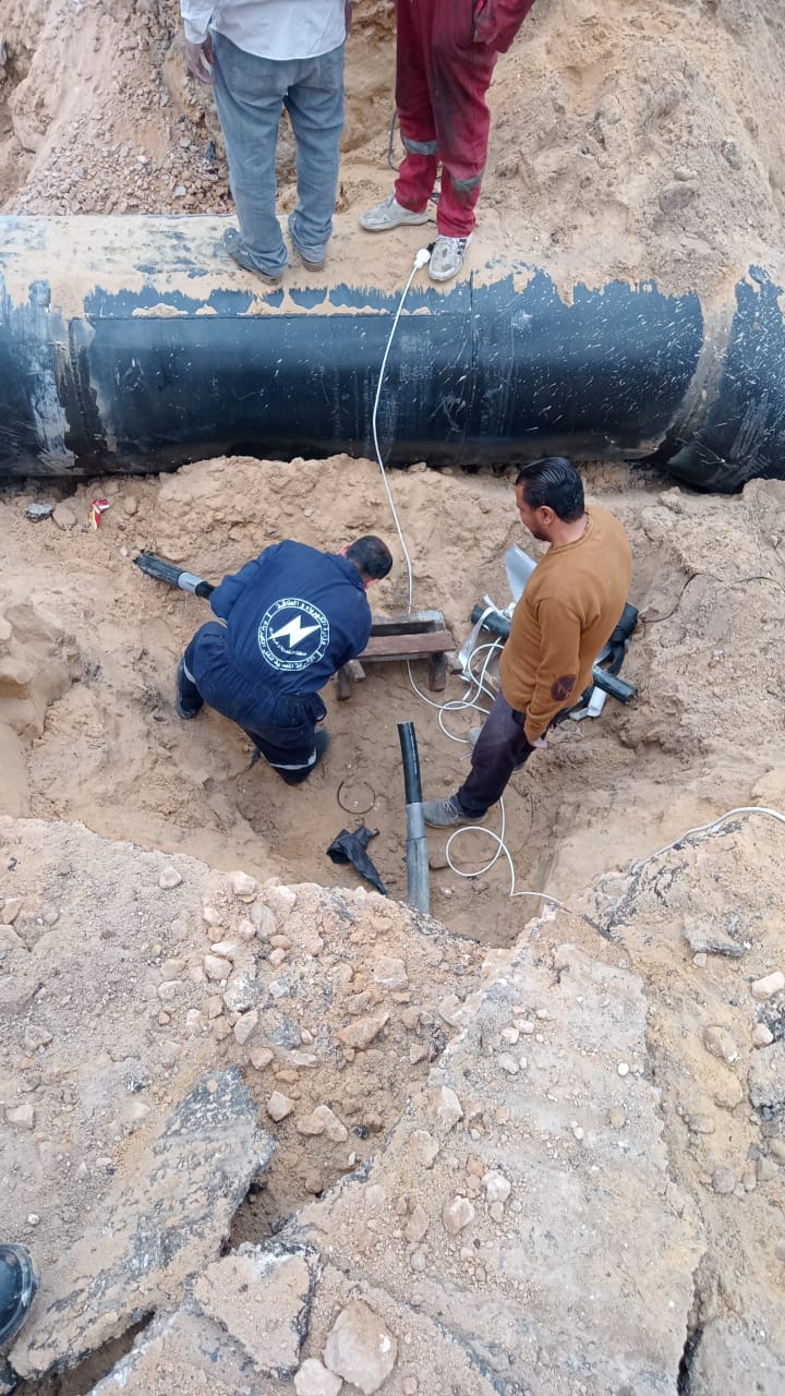 الانتهاء من أعمال إصلاح ماسورة مياه