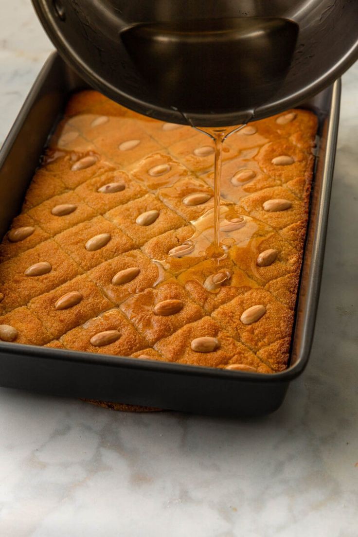 طريقة عمل البسبوسة بالسميد