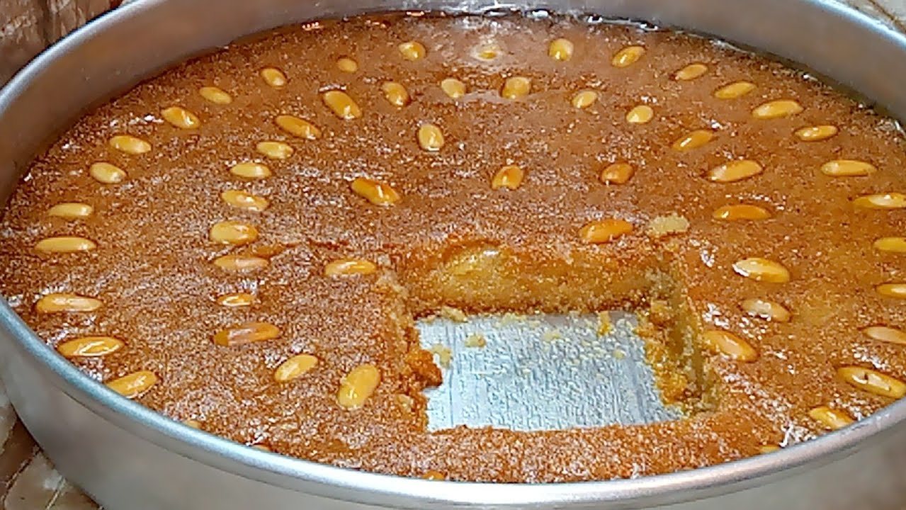 طريقة عمل البسبوسة العادية بالزبادي