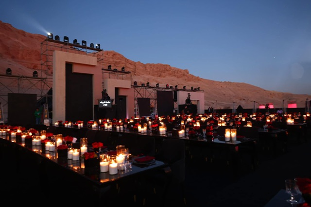 الاستعدادات النهائية لحفل النادي الأهلي بحتشبسوت