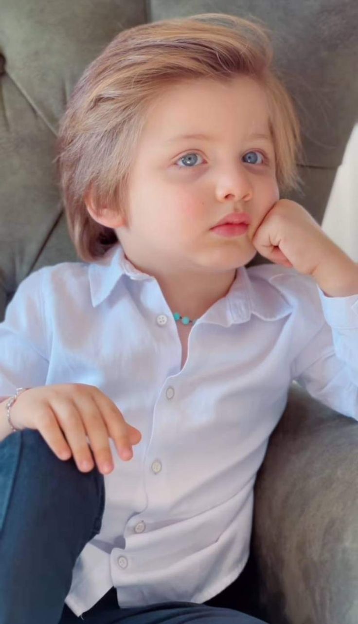 قصات شعر أطفال أولاد طويل