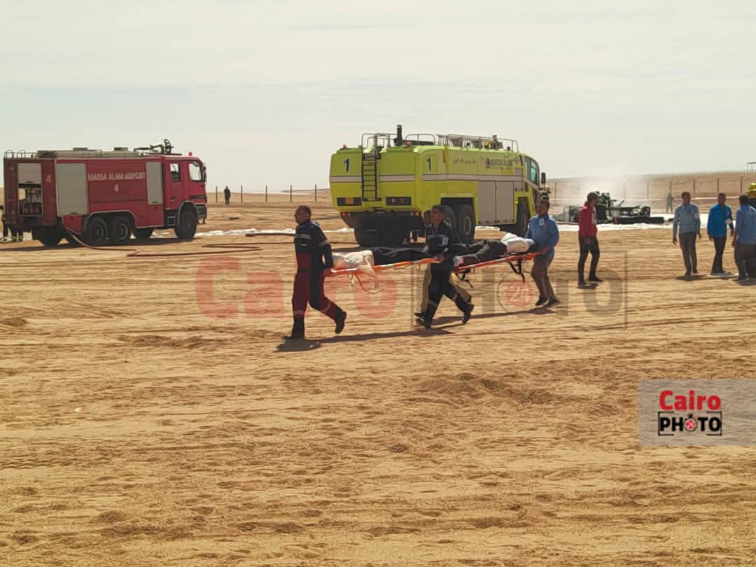 تجربة سقوط طائرة ركاب بمطار مرسى علم 