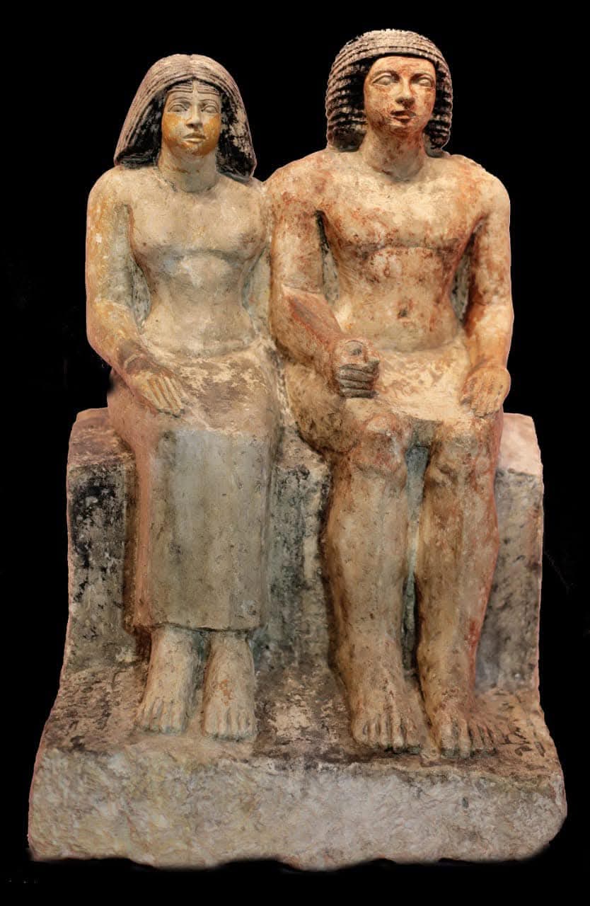 صورة من التمثال المصنوع من الحجر الجيرى