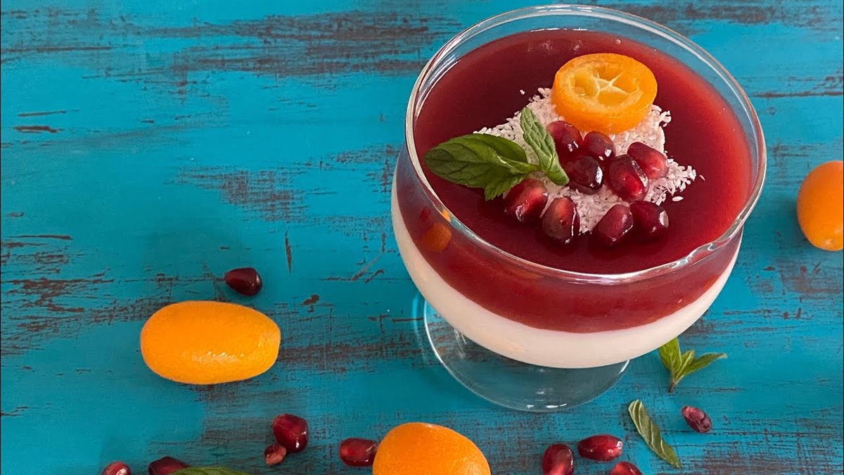 طريقة عمل مهلبية بالكركديه وقمر الدين