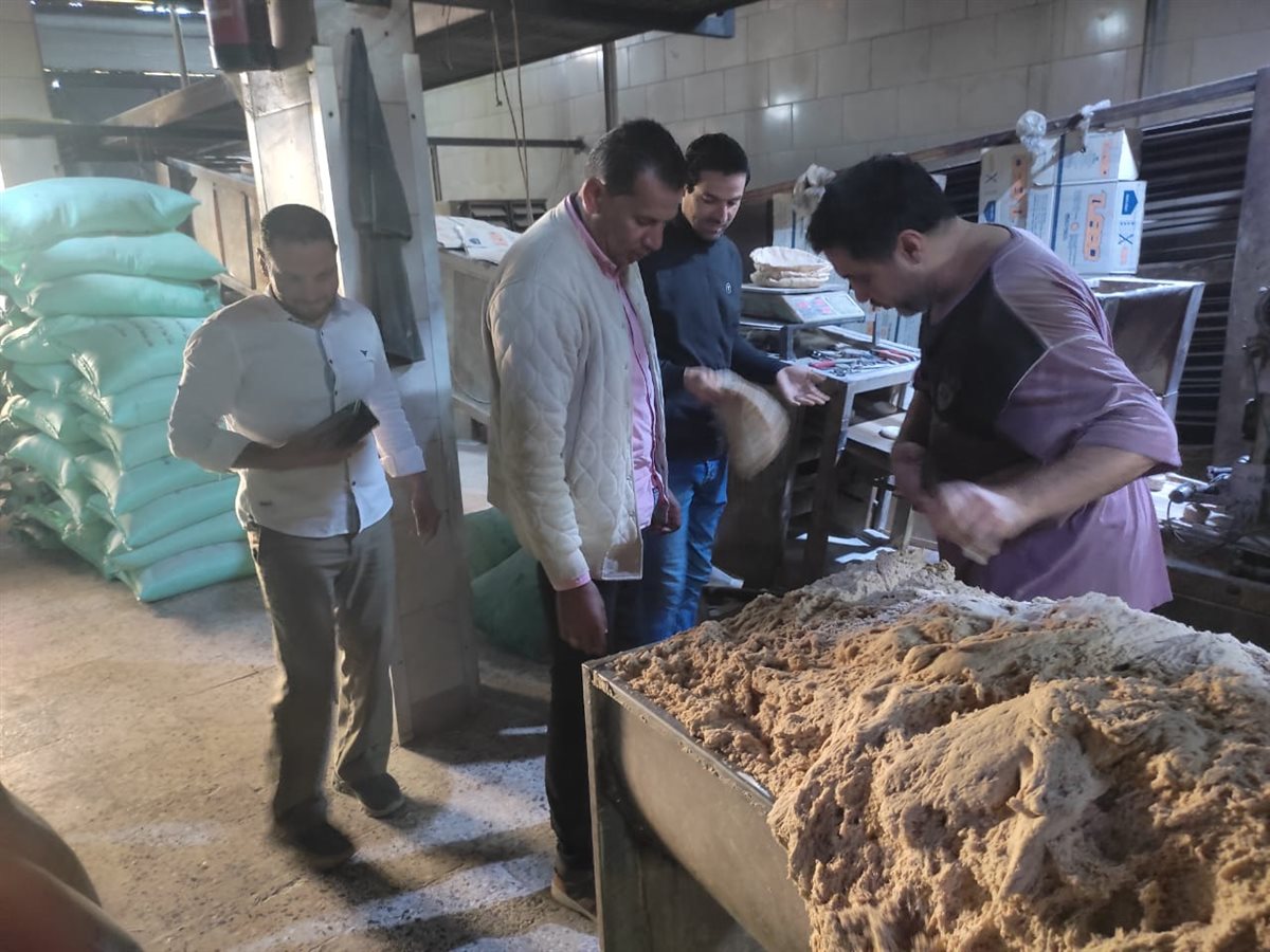 جانب من الحملة التموينية علي مخابز كفر الشيخ