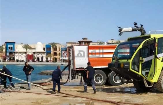 السيطرة على حريق اللانش 