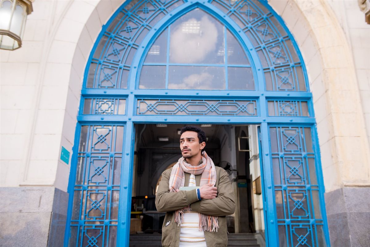 أحمد الجندي وإياد صالح يزوران مسلسل قهوة المحطة في مدينة الانتاج