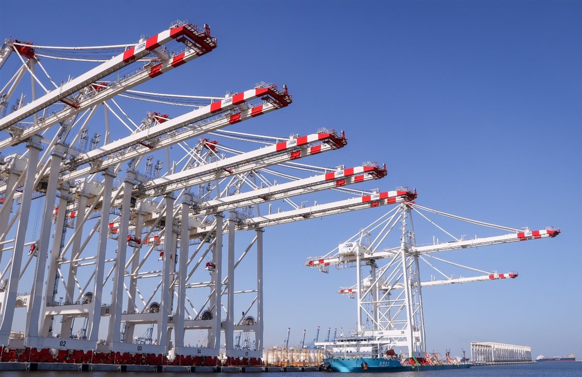 أوناش الرصيف العملاقة لمحطة حاويات تحيا مصر 1