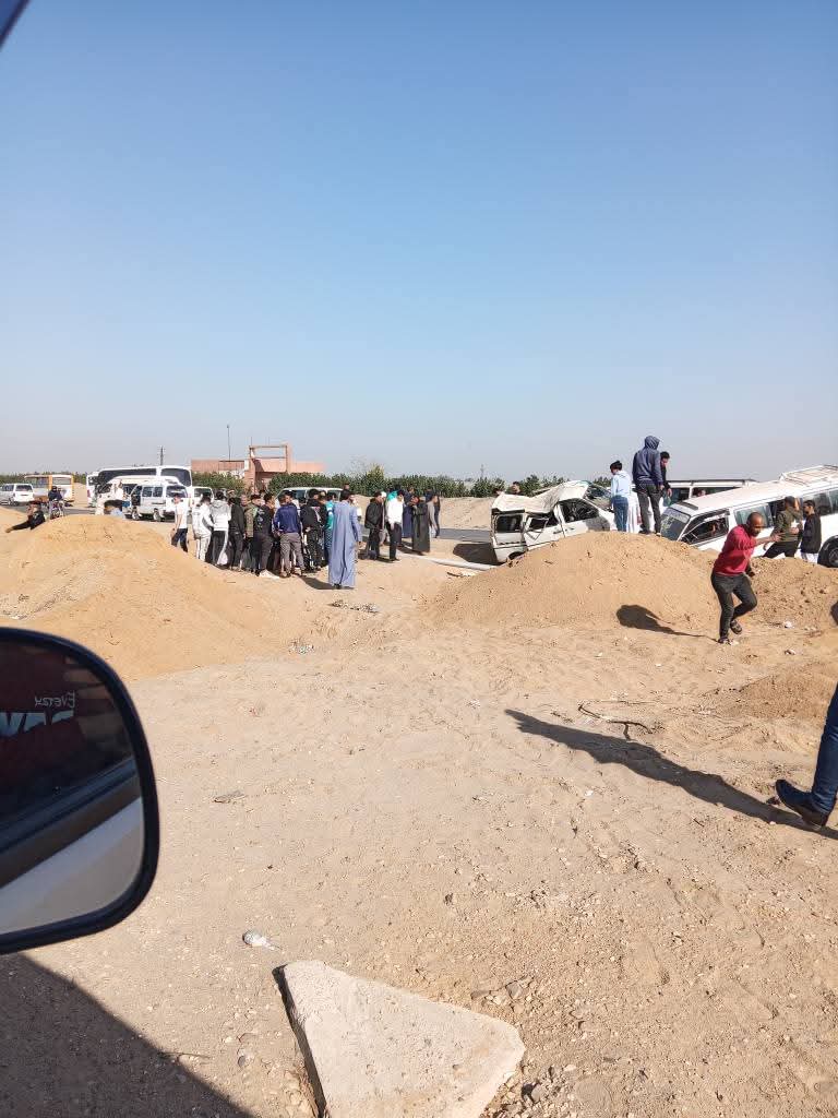 حادث تصادم سيارتين بالمنوفية