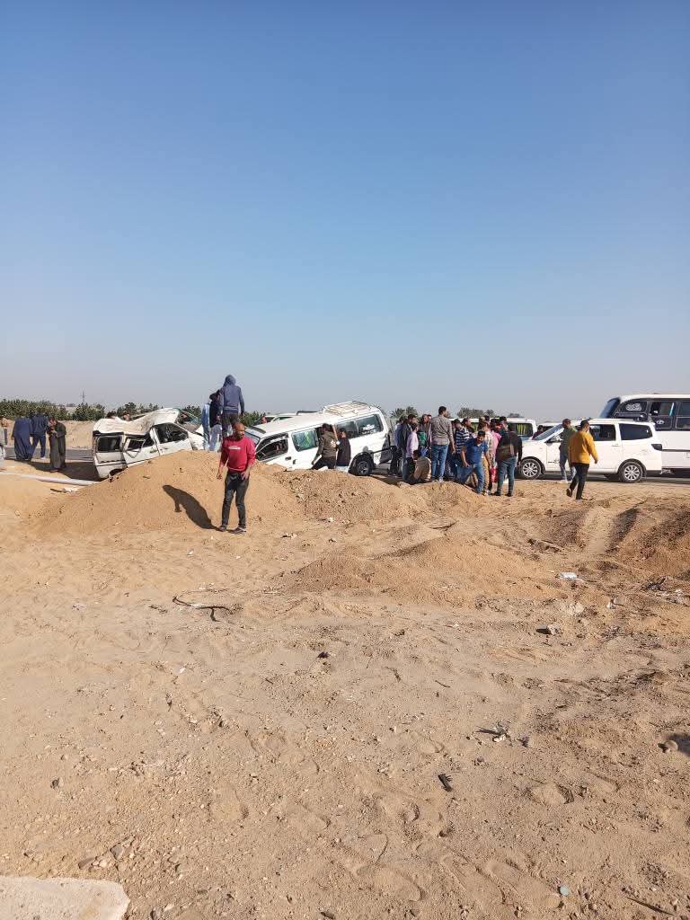 حادث تصادم سيارتين بالمنوفية