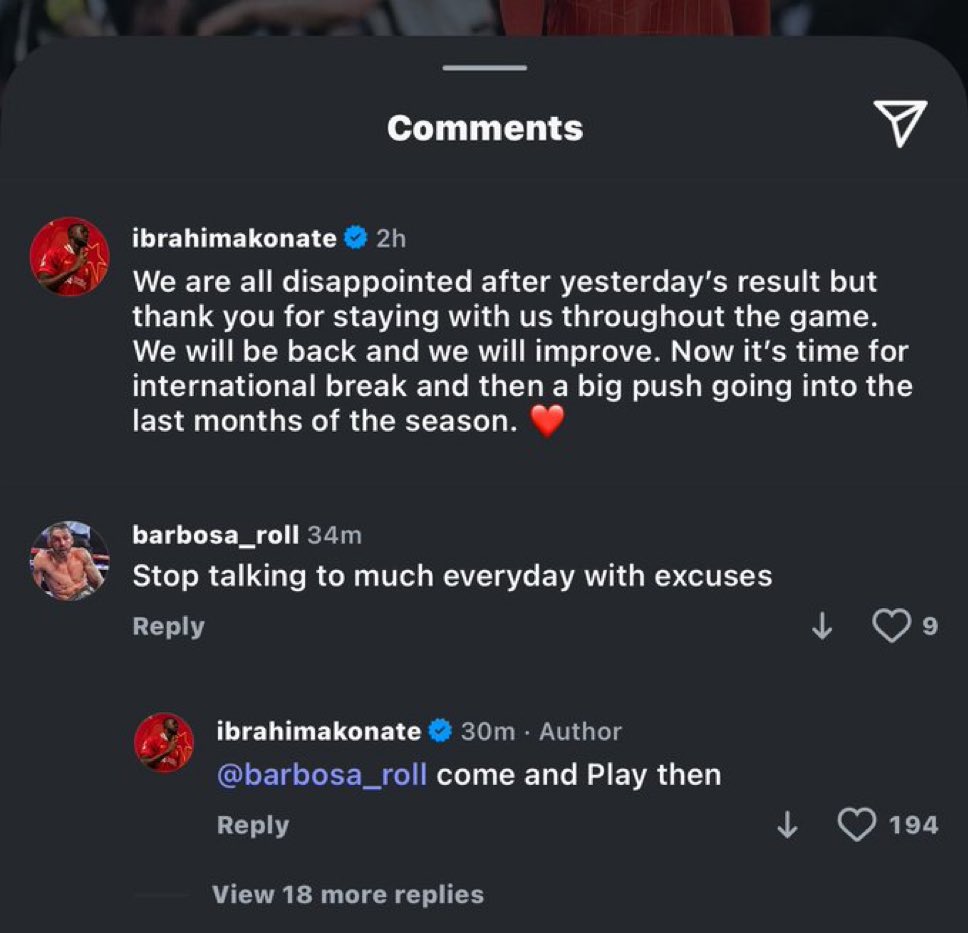 كوناتي مع أحد المشجعين عبر حسابه على إنستجرام