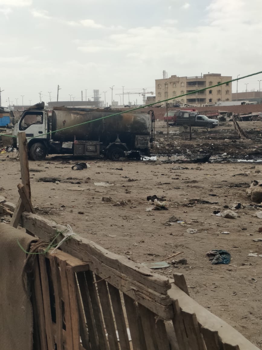 حريق جراج سيارات بالخصوص