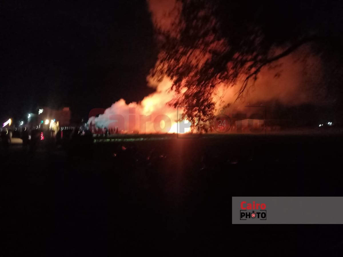 حريق بمخزن بلاستيك بكفر الشيخ 