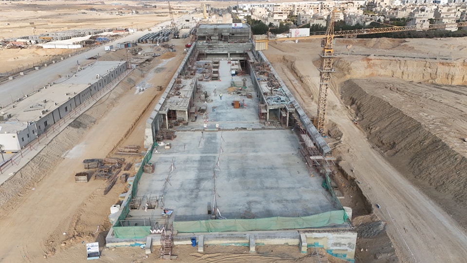 صور تقدم الأعمال التنفيذية في محطة مترو حدائق الأشجار بالخط الرابع