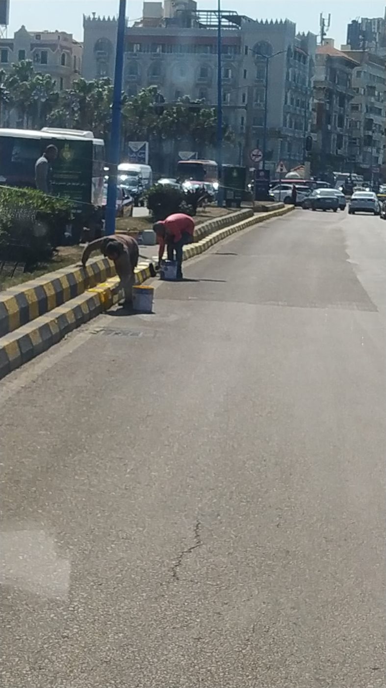 استعدادات تهيئة الشوارع لاستقبال عيد الفطر 