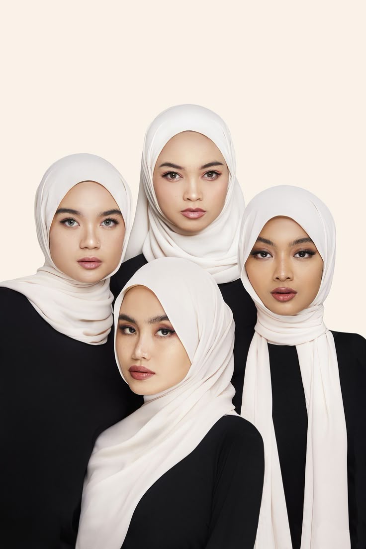 لفات حجاب للوجه البيضاوي