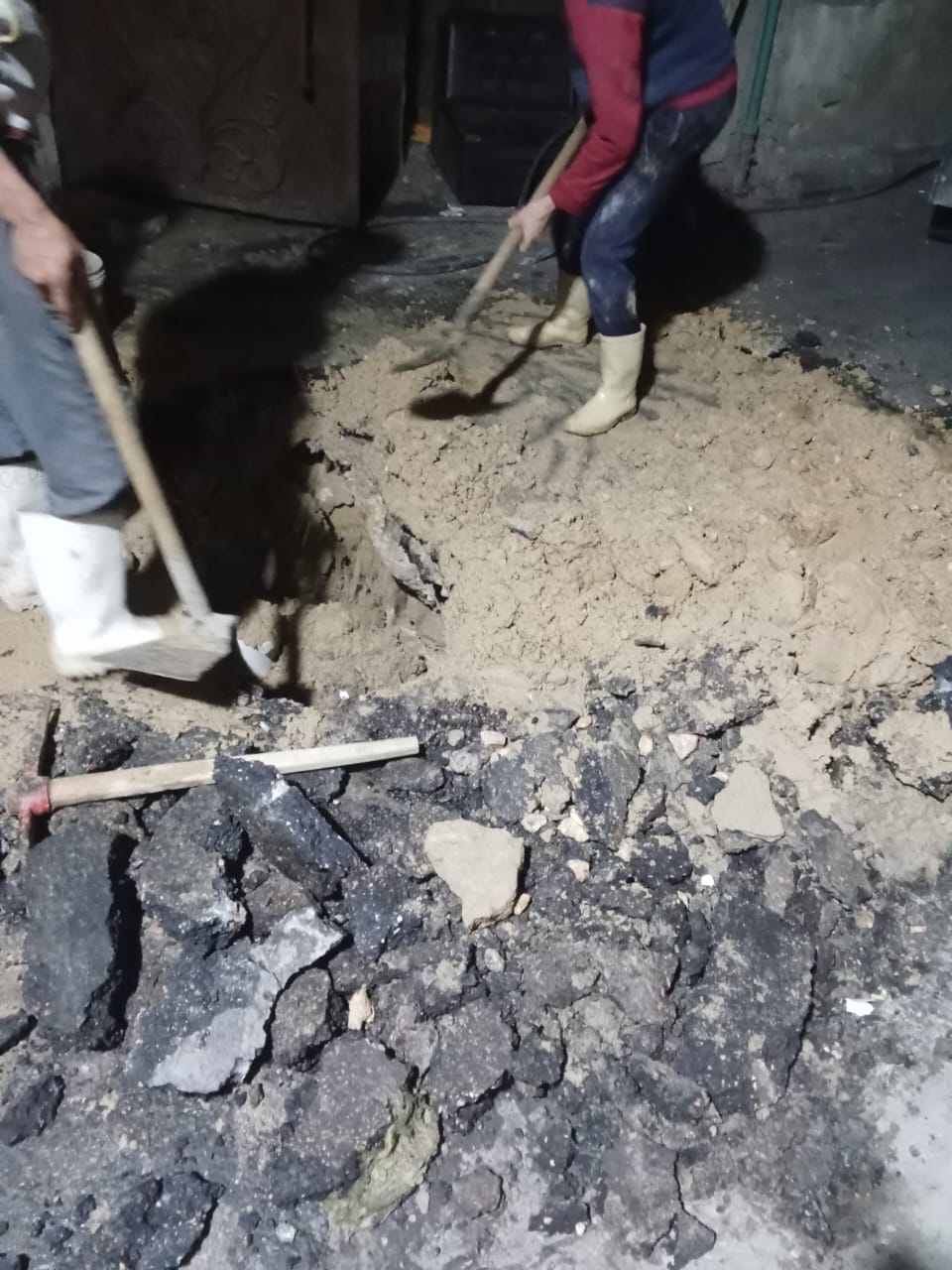 إصلاح كسر ماسورة مياه بالإسكندرية 