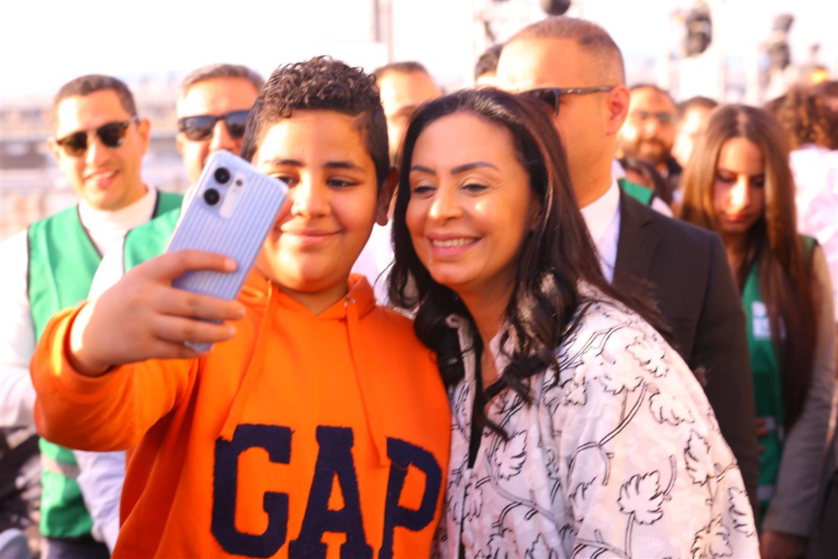 وزيرة التضامن الاجتماعي تتفقد حفل إفطار مؤسسة مصر الخير  بممشى أهل مصر 