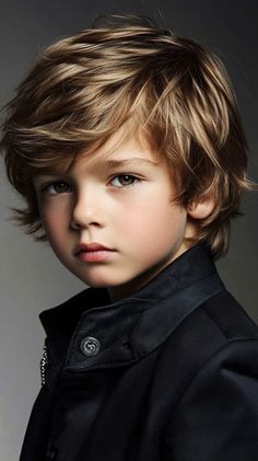 قصات شعر أطفال أولاد طويل