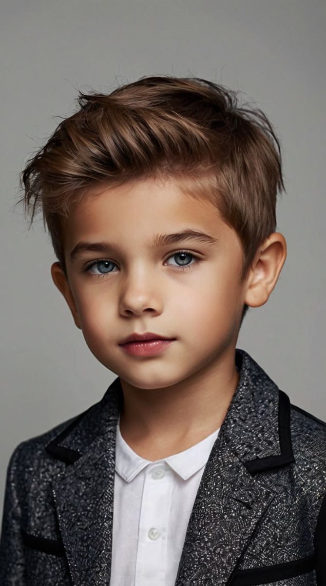 قصات شعر أطفال أولاد طويل