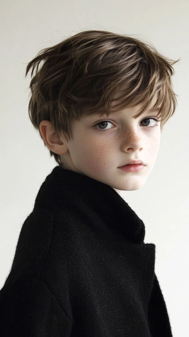 قصات شعر أطفال أولاد طويل