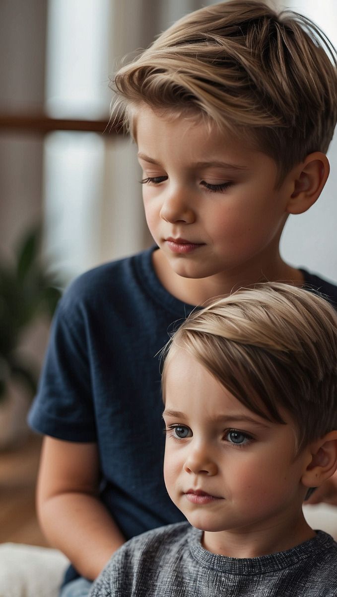 قصات شعر أطفال أولاد مدرج