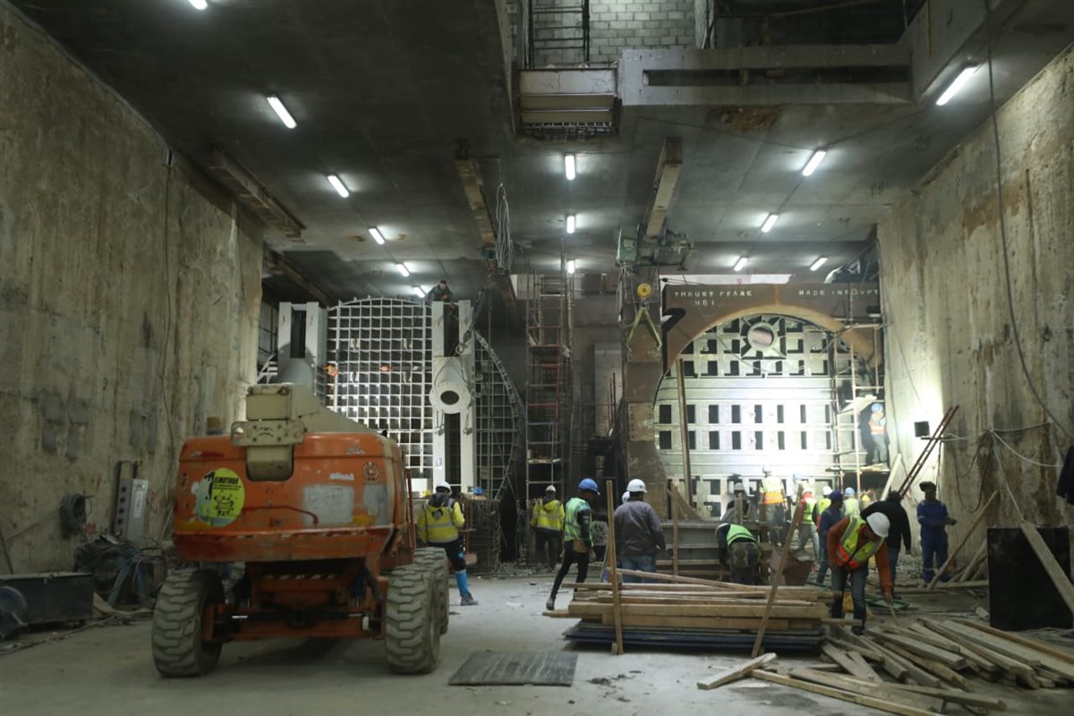 جانب من أعمال الخط الرابع للمترو