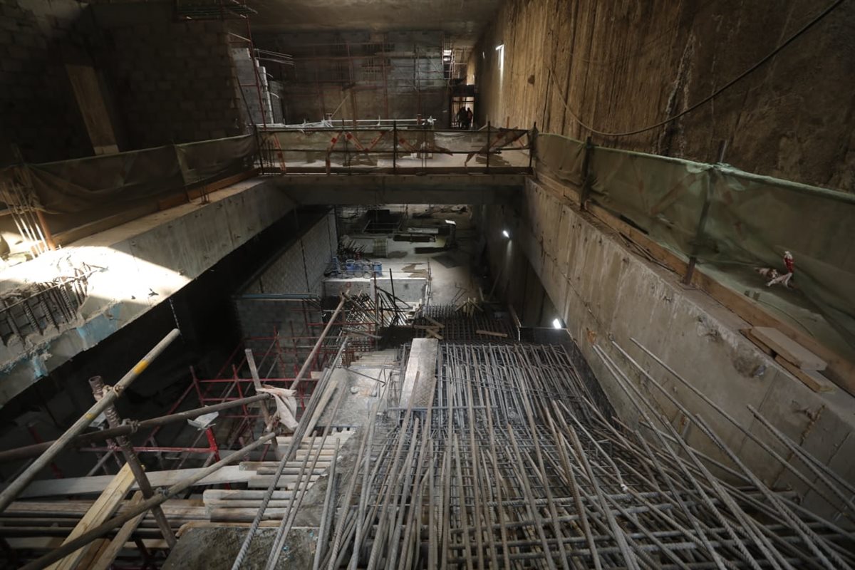 جانب من أعمال الخط الرابع للمترو