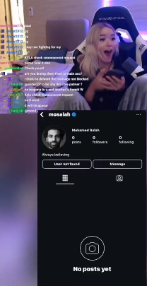 <strong>محمد صلاح يقوم بحظر فتاة تطلب متابعته لها عبر إنستجرام</strong>