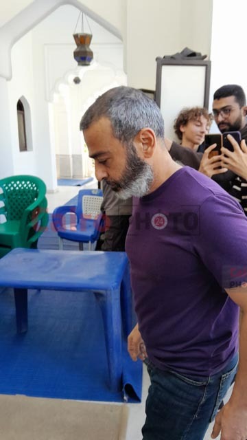 نجوم الفن في عزاء زوجة نضال الشافعي&nbsp;