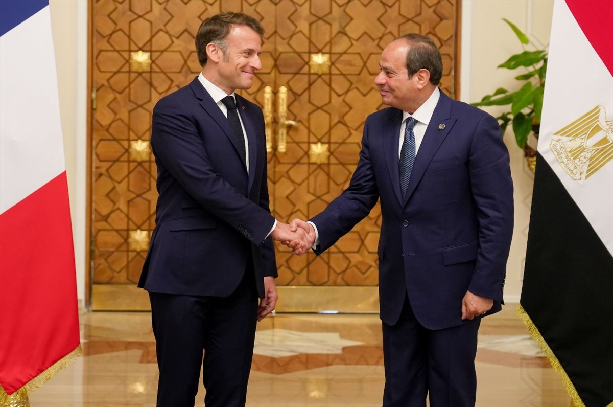 الرئيس السيسي والرئيس الفرنسي ماكرون