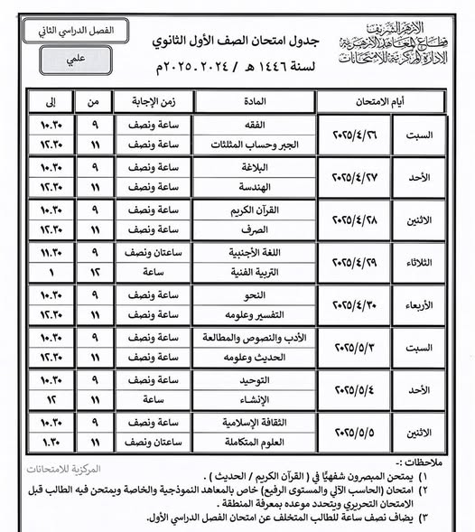 تنطلق الشهر المقبل.. جداول امتحانات النقل والشهادتين الابتدائية والاعدادية والبرنامج التأهيلي لـ طلاب الأزهر