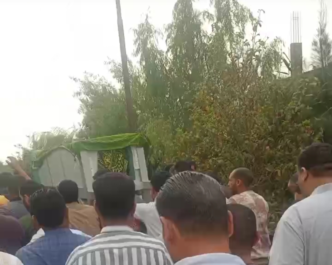 المئات يشيعون جثمان ضحية زوجها بالبحيرة 